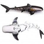 UJIKHSD 2.4G sans Fil Requin Hors-Bord Simulation Natation Requin Électrique Aviron Rechargeable RC Bateau Été Extérieur Eau Jouets Cadeaux d'anniversaire pour Enfants